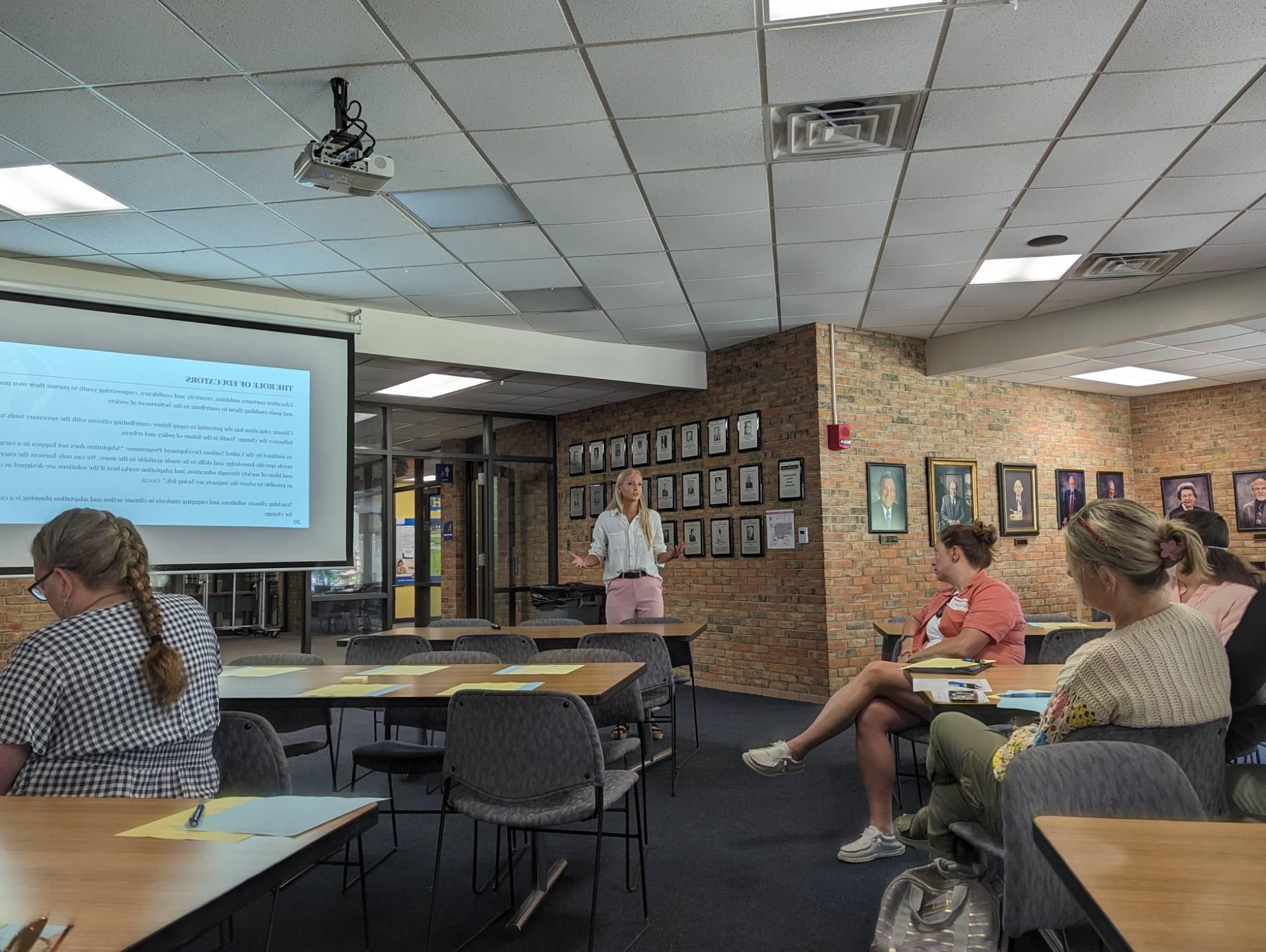 Presentors at the Educators & Community Luncheon for Climate Change Education at Muskegon Community College